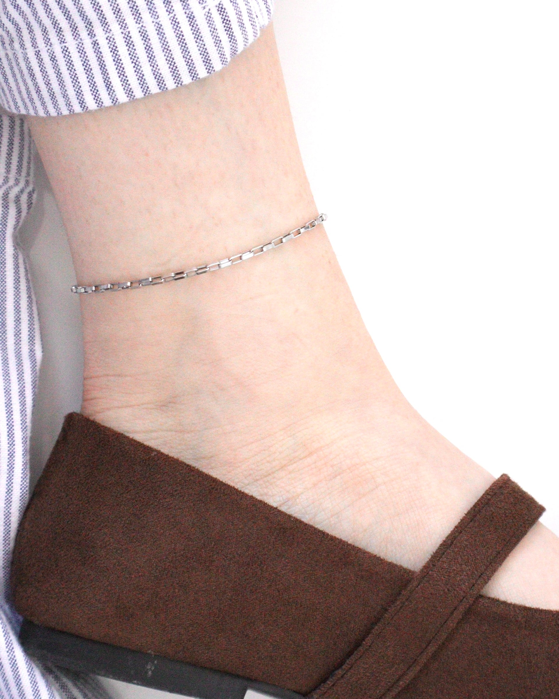 Anklet Rectangle Argent