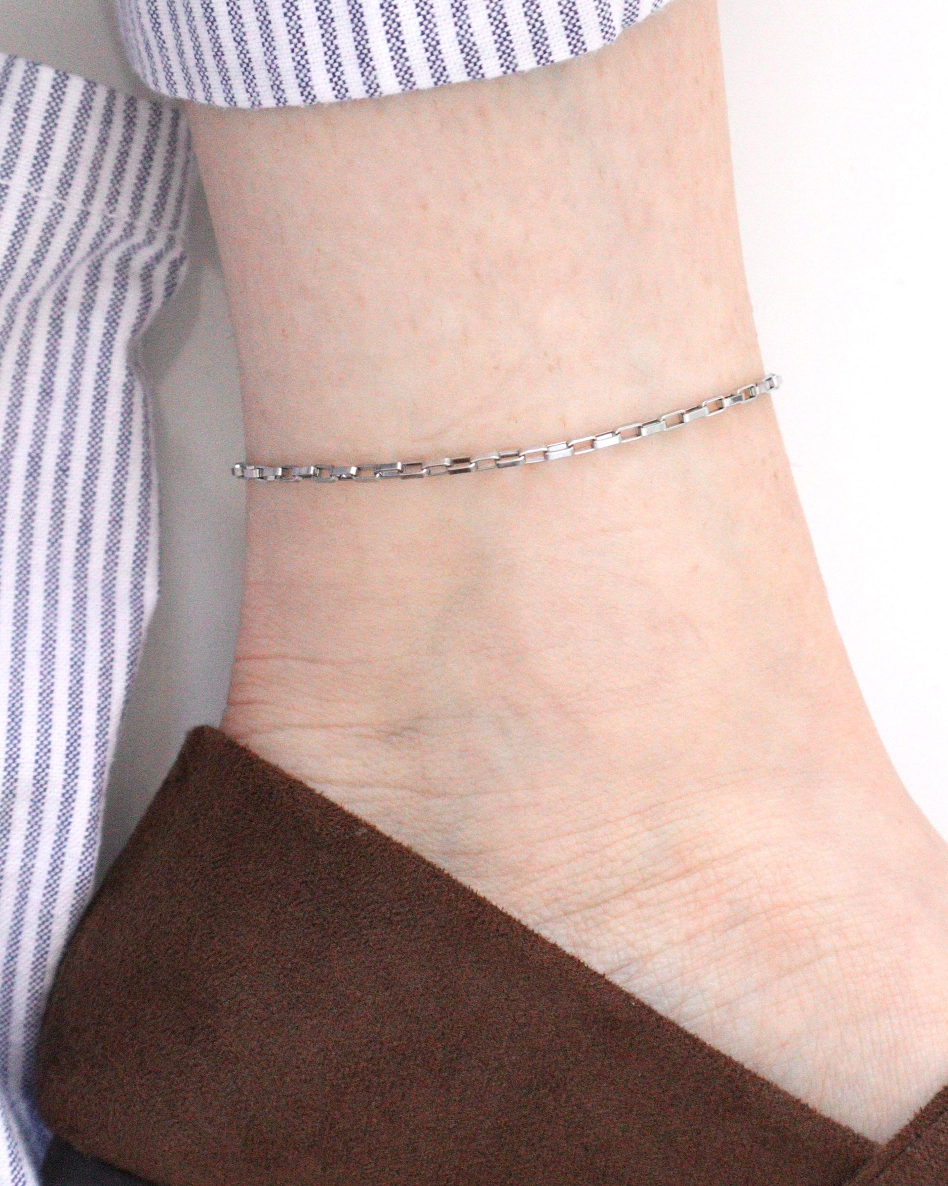 Anklet Rectangle Argent