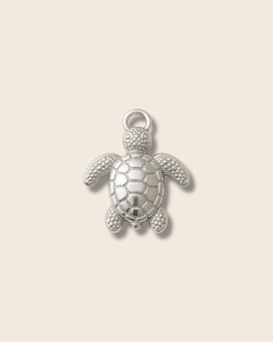 Turtle silver charm