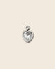 Diamond heart silver charm