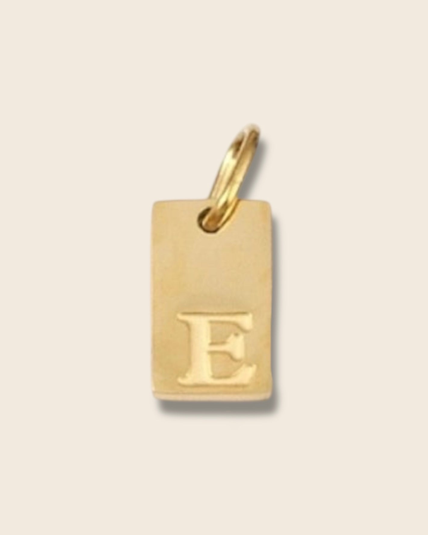 Rectangle letter charm