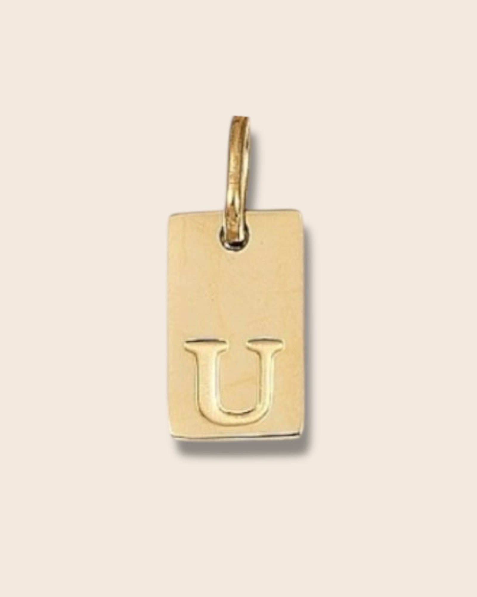 Rectangle letter charm