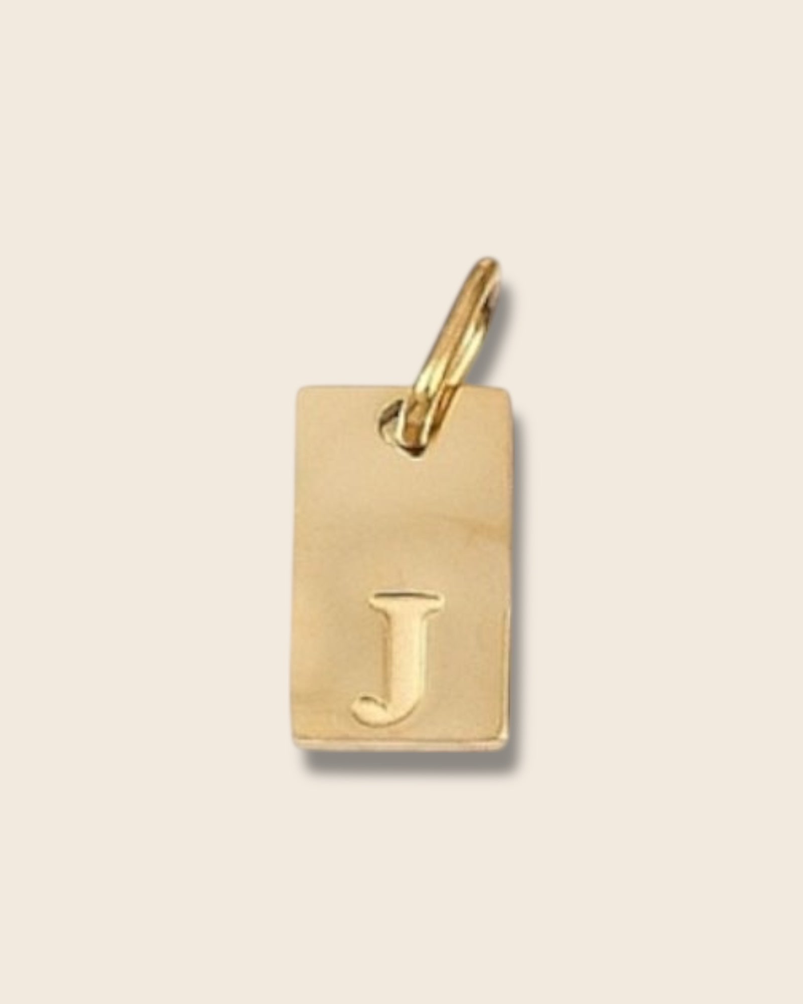 Rectangle letter charm