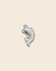 Bass fish charm (silver)