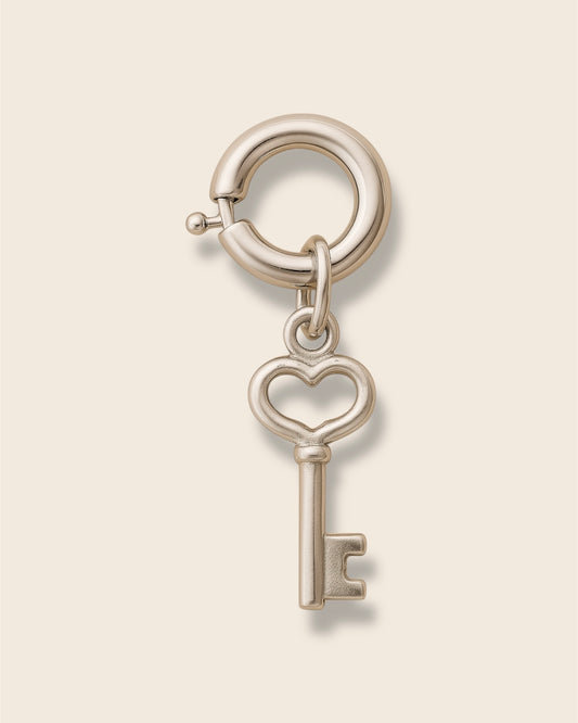 Key silver charm