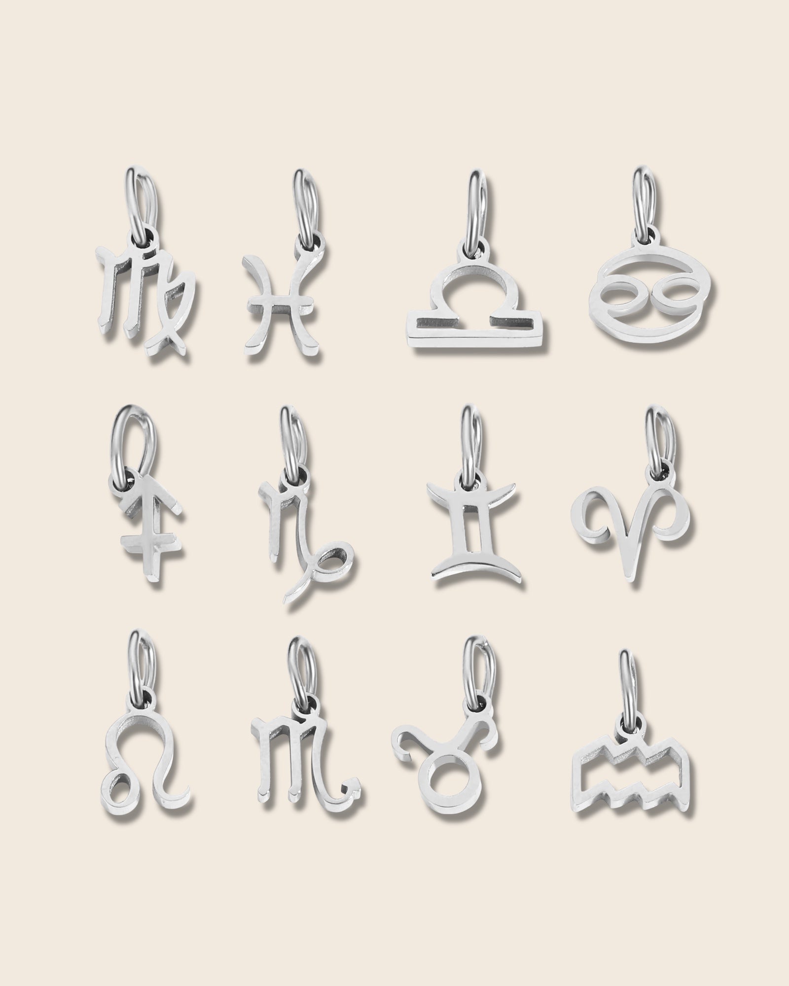 Astrology silver charm