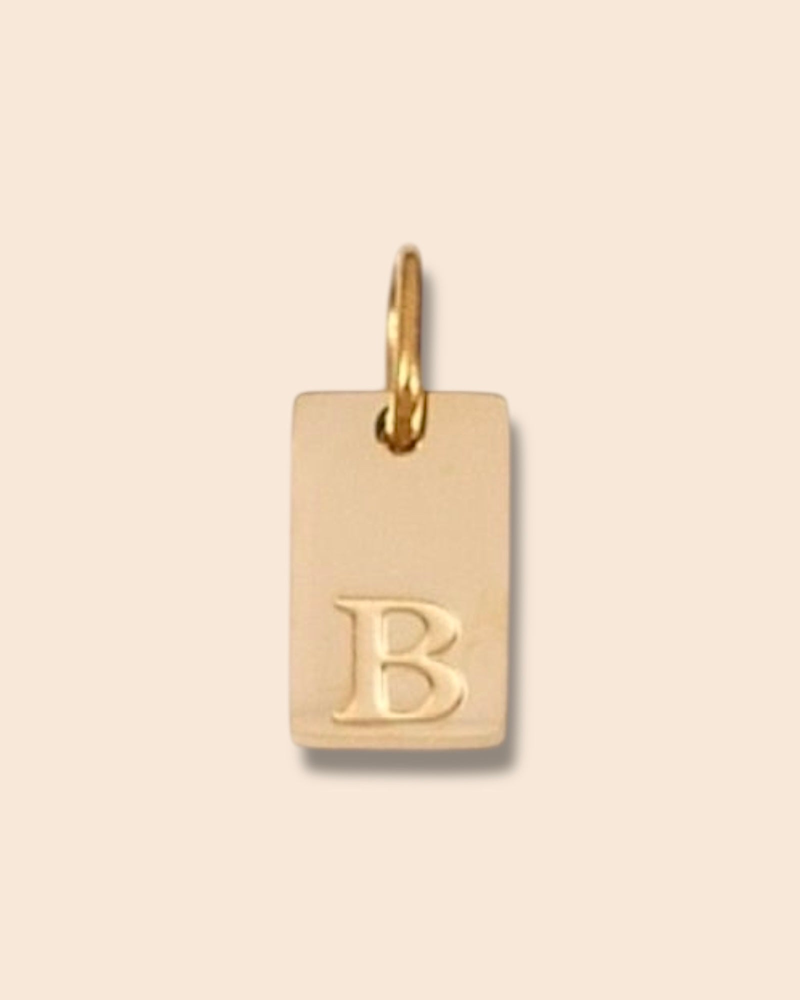 Rectangle letter charm