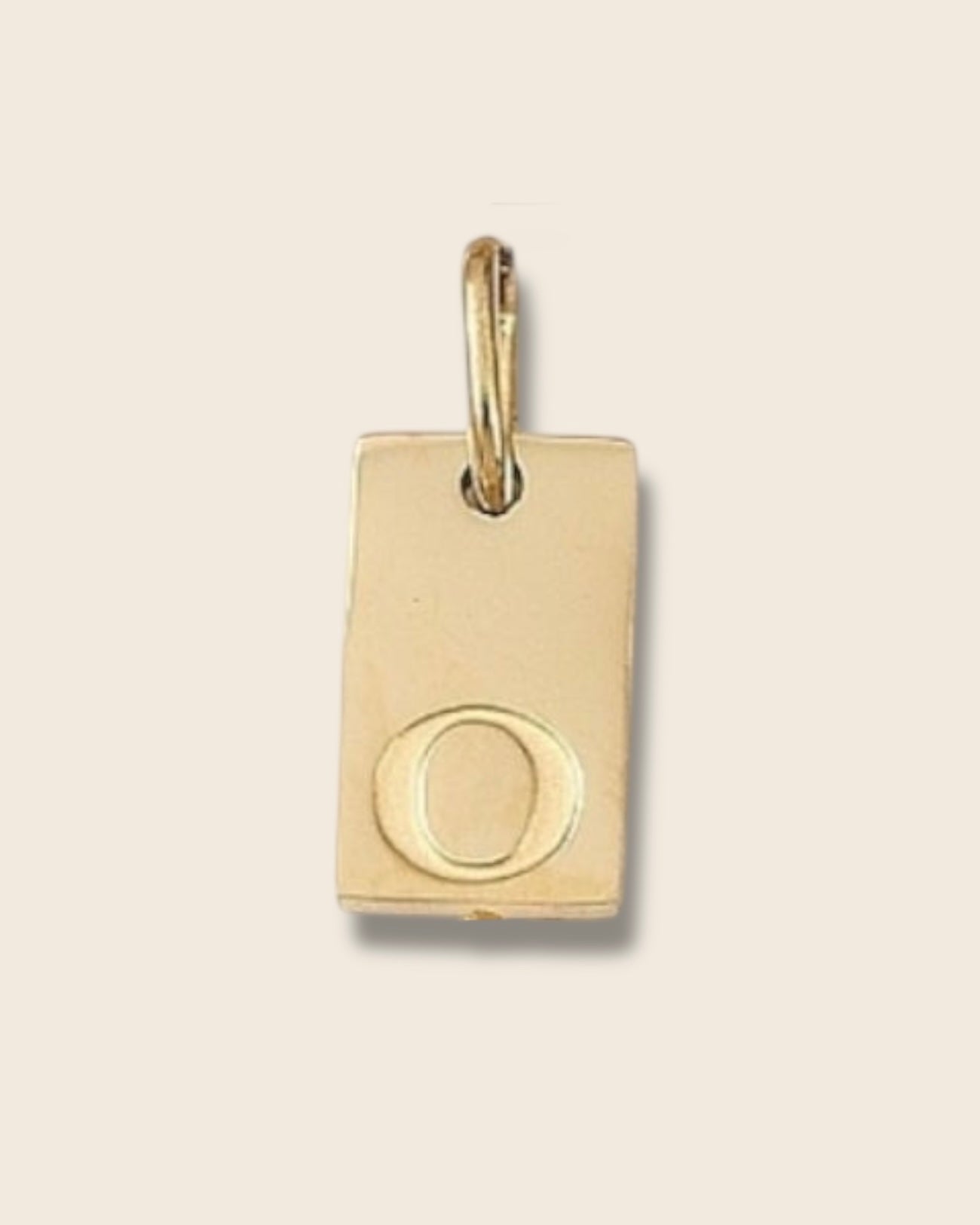 Rectangle letter charm