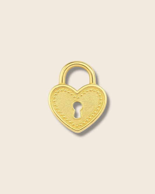 Locked heart charm