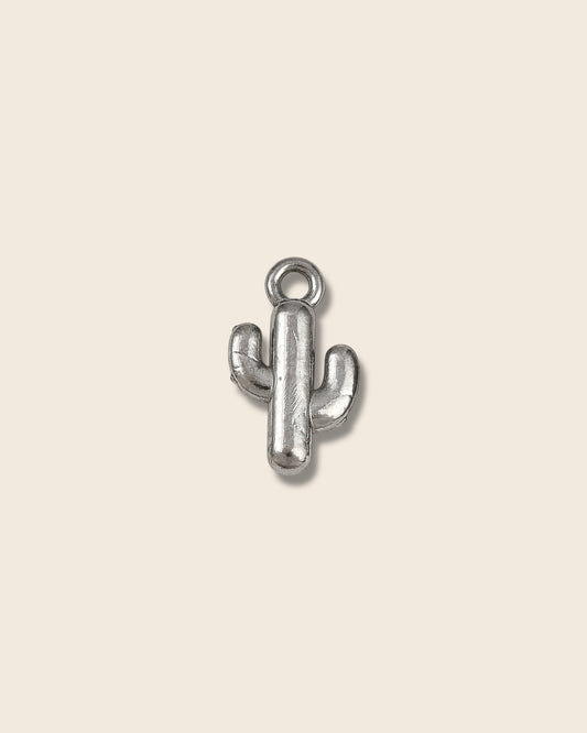 Cactus silver charm