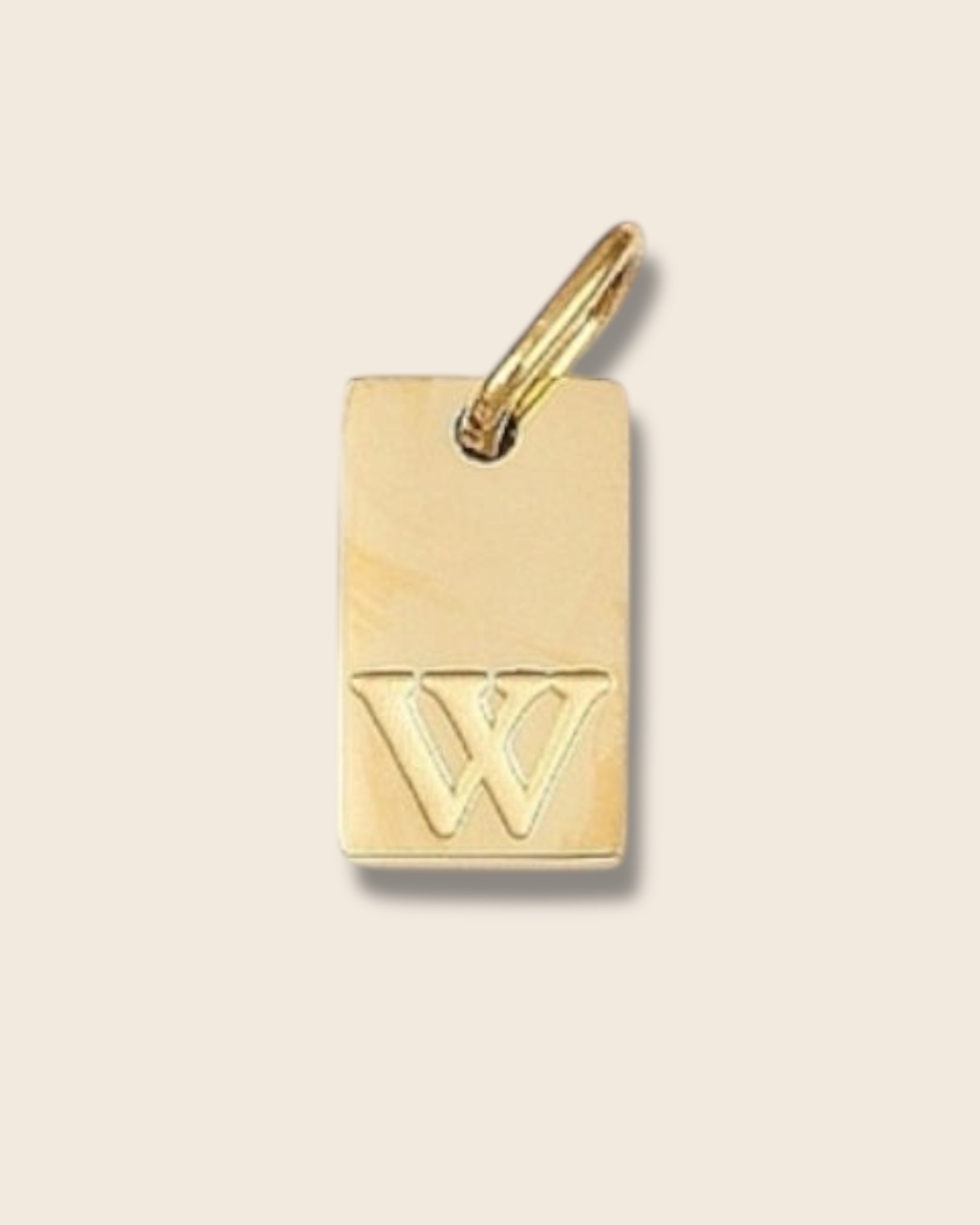 Rectangle letter charm