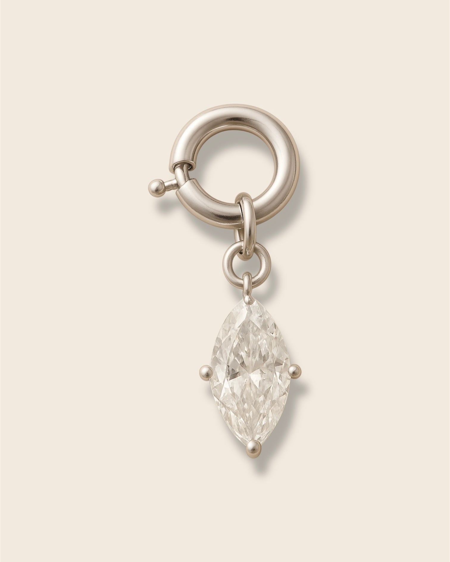 Diamond silver charm