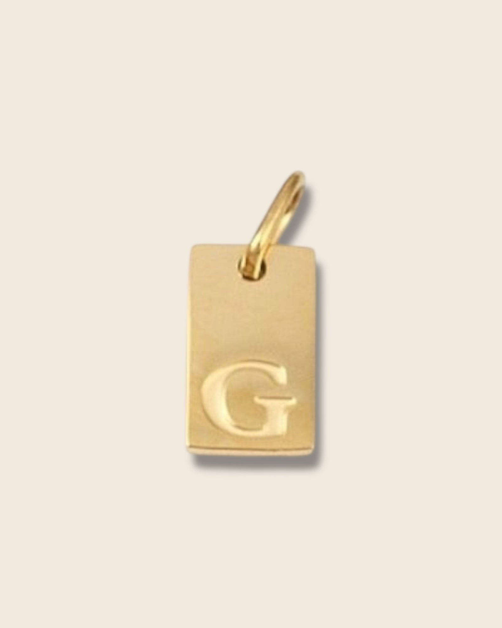 Rectangle letter charm