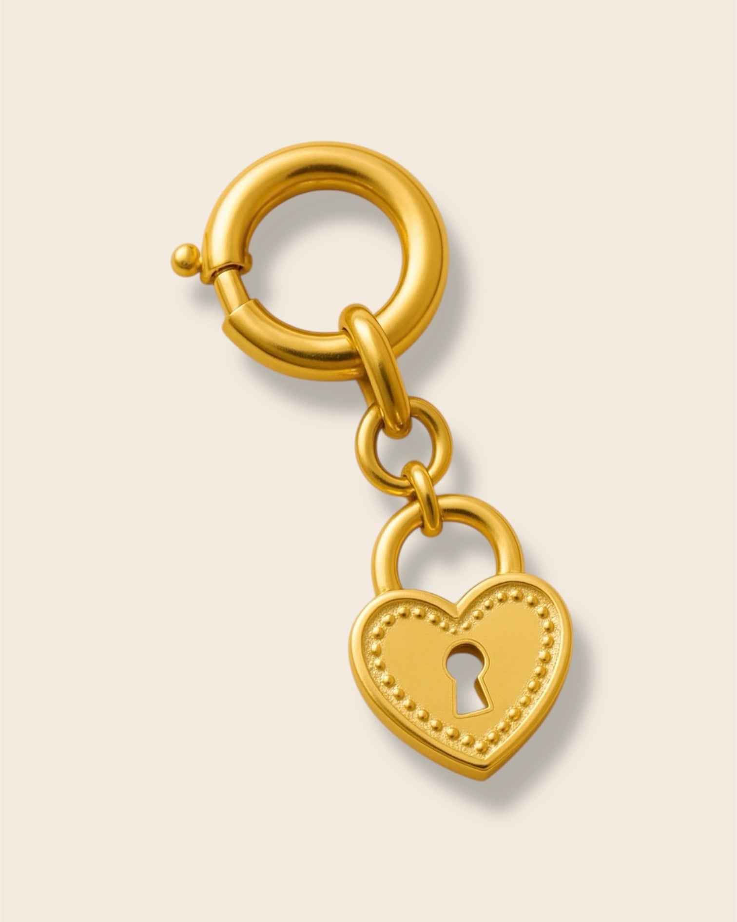 Locked heart charm