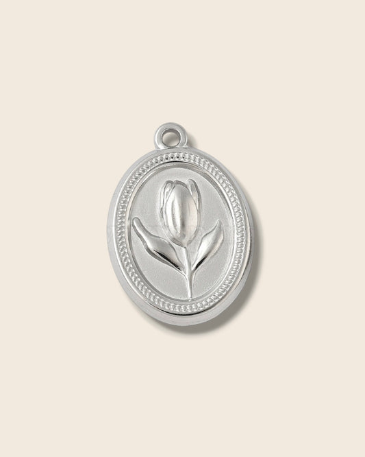 Rose charm (silver)
