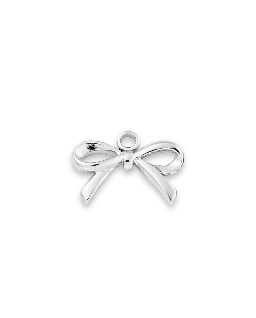 Bow silver charm