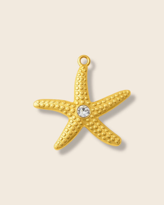 Diamond starfish charm