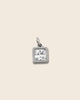 Square diamond silver charm