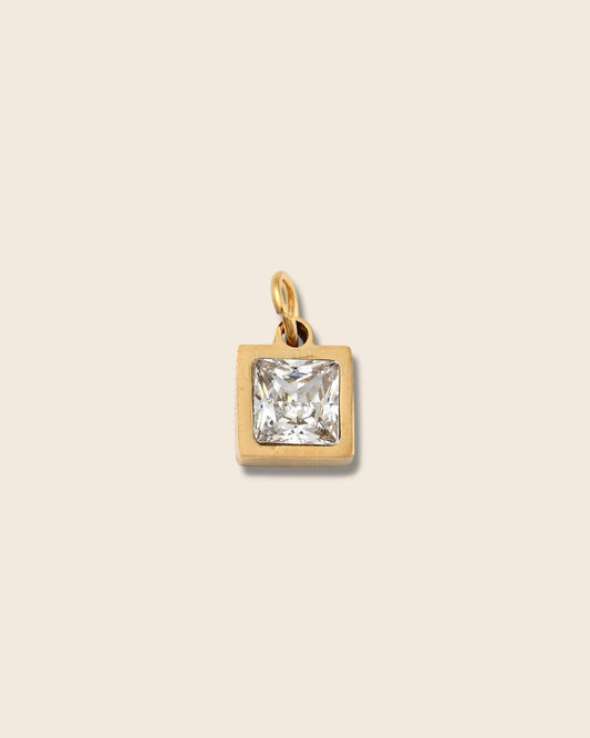 Square diamond charm