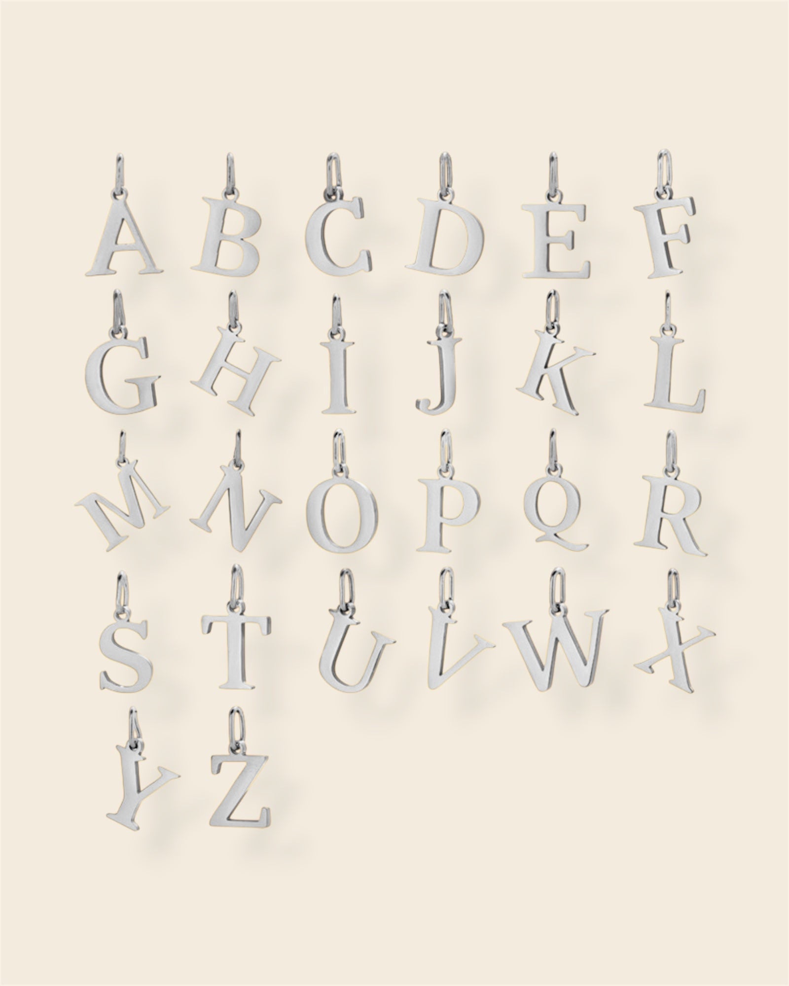 Letter charm (silver)