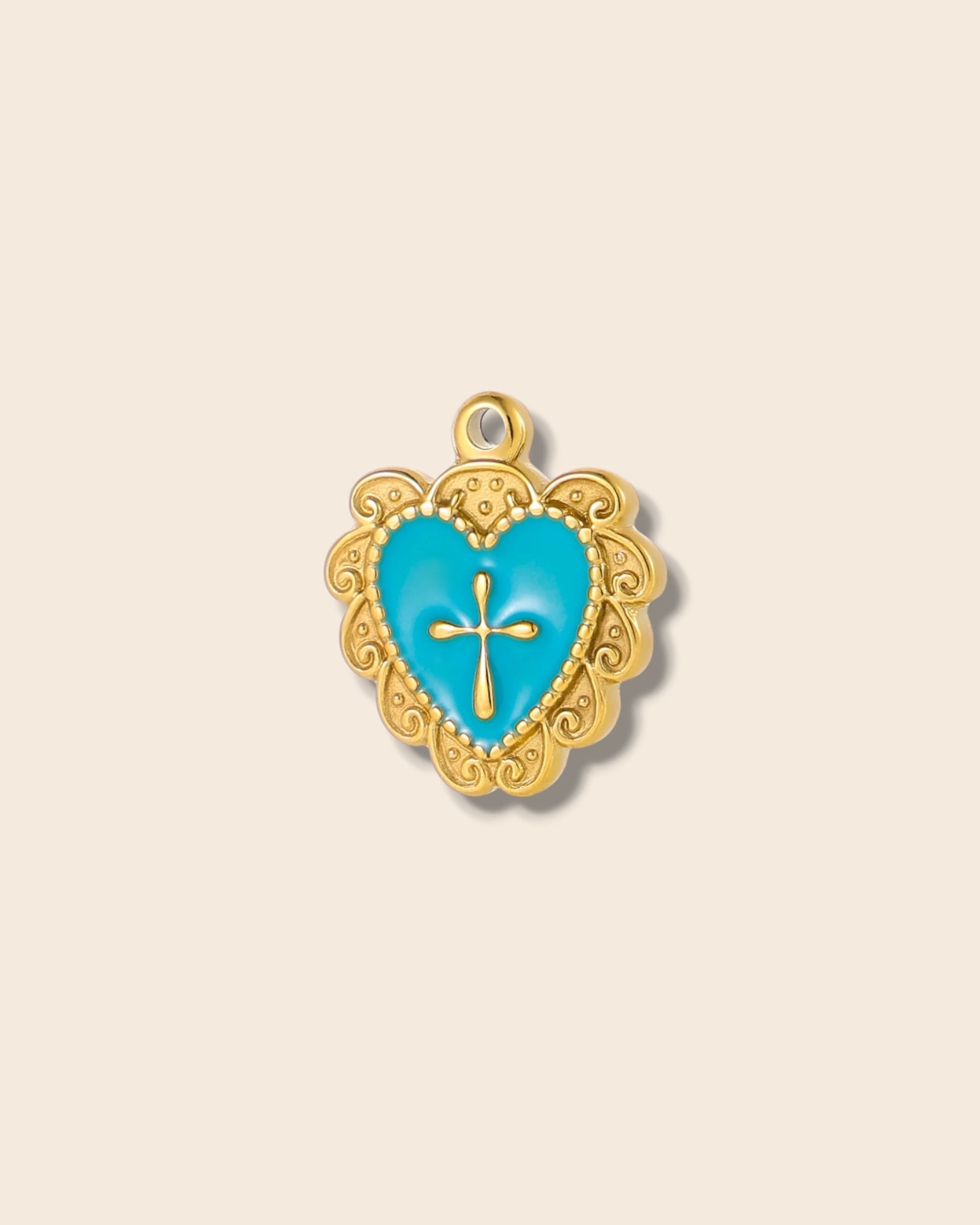 Blue heart charm