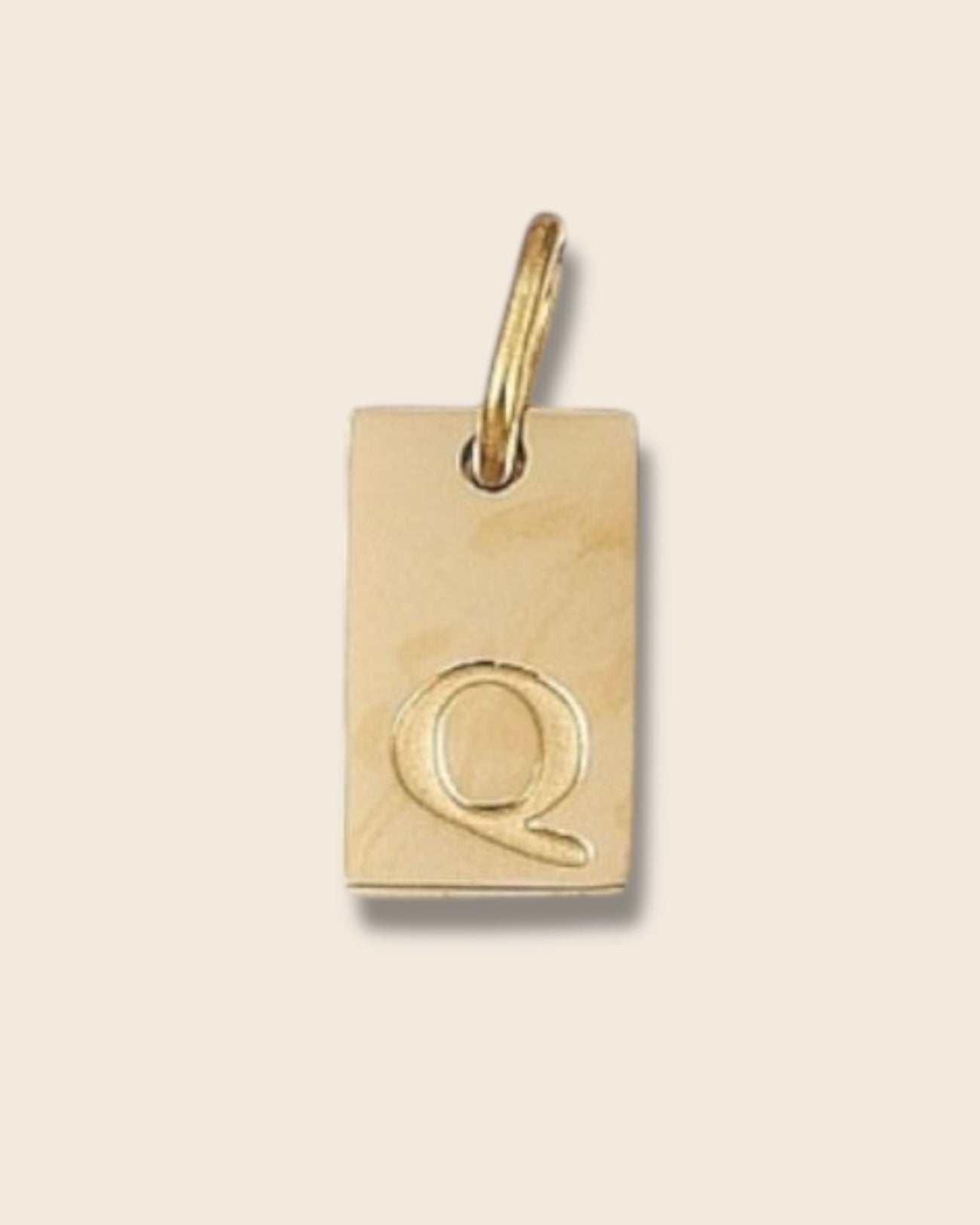 Rectangle letter charm