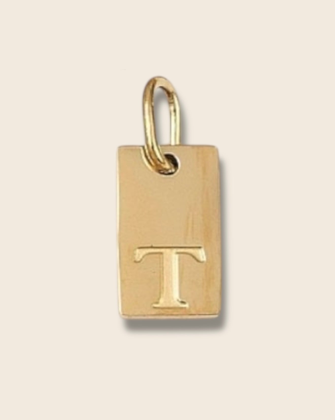 Rectangle letter charm