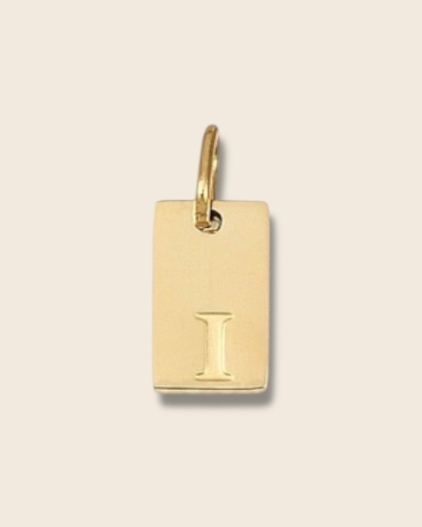 Rectangle letter charm