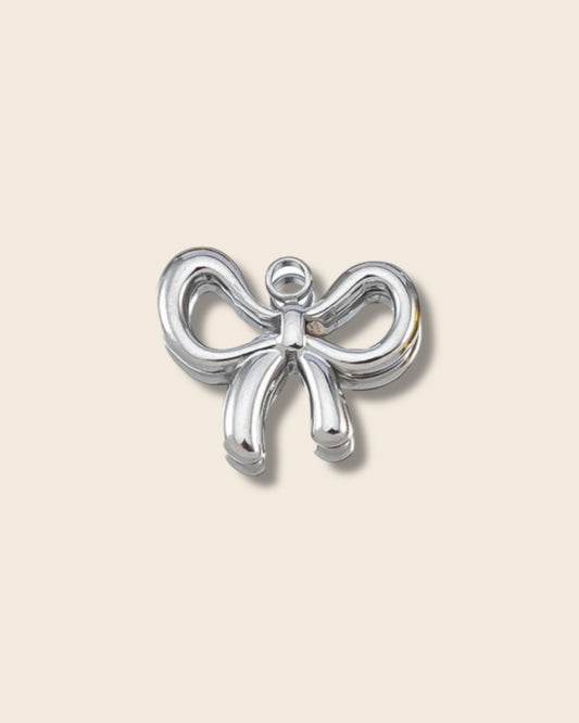 Bow silver charm