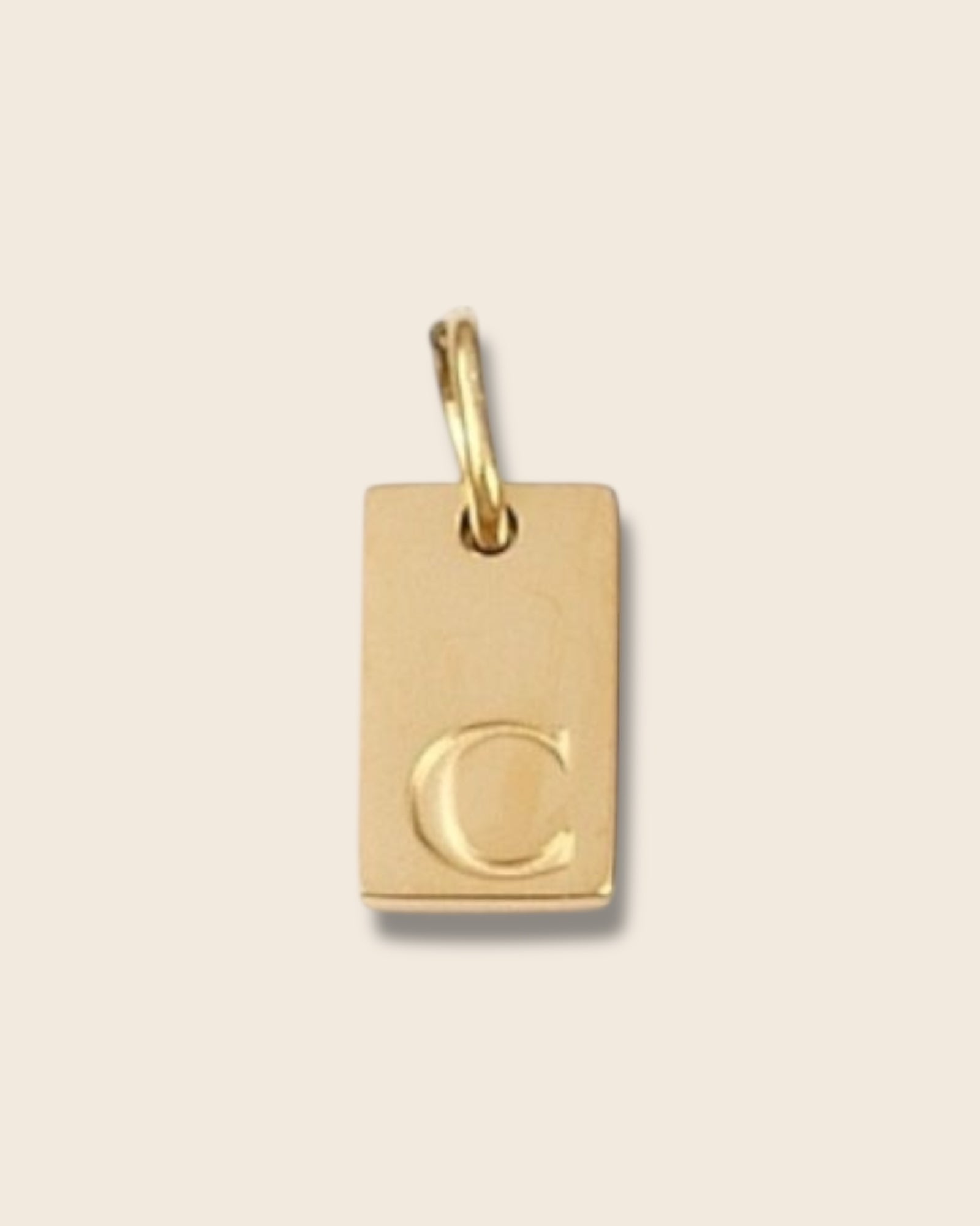 Rectangle letter charm
