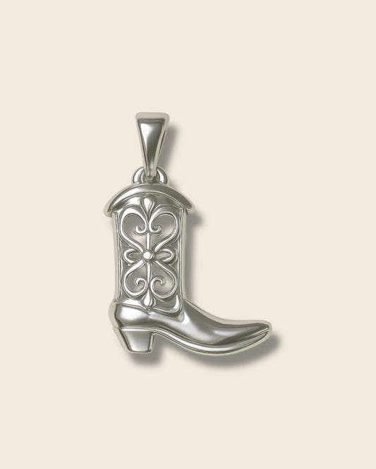 Boot silver charm
