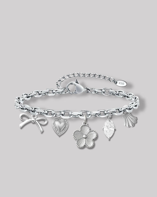 Bracelet uni à maillons argent