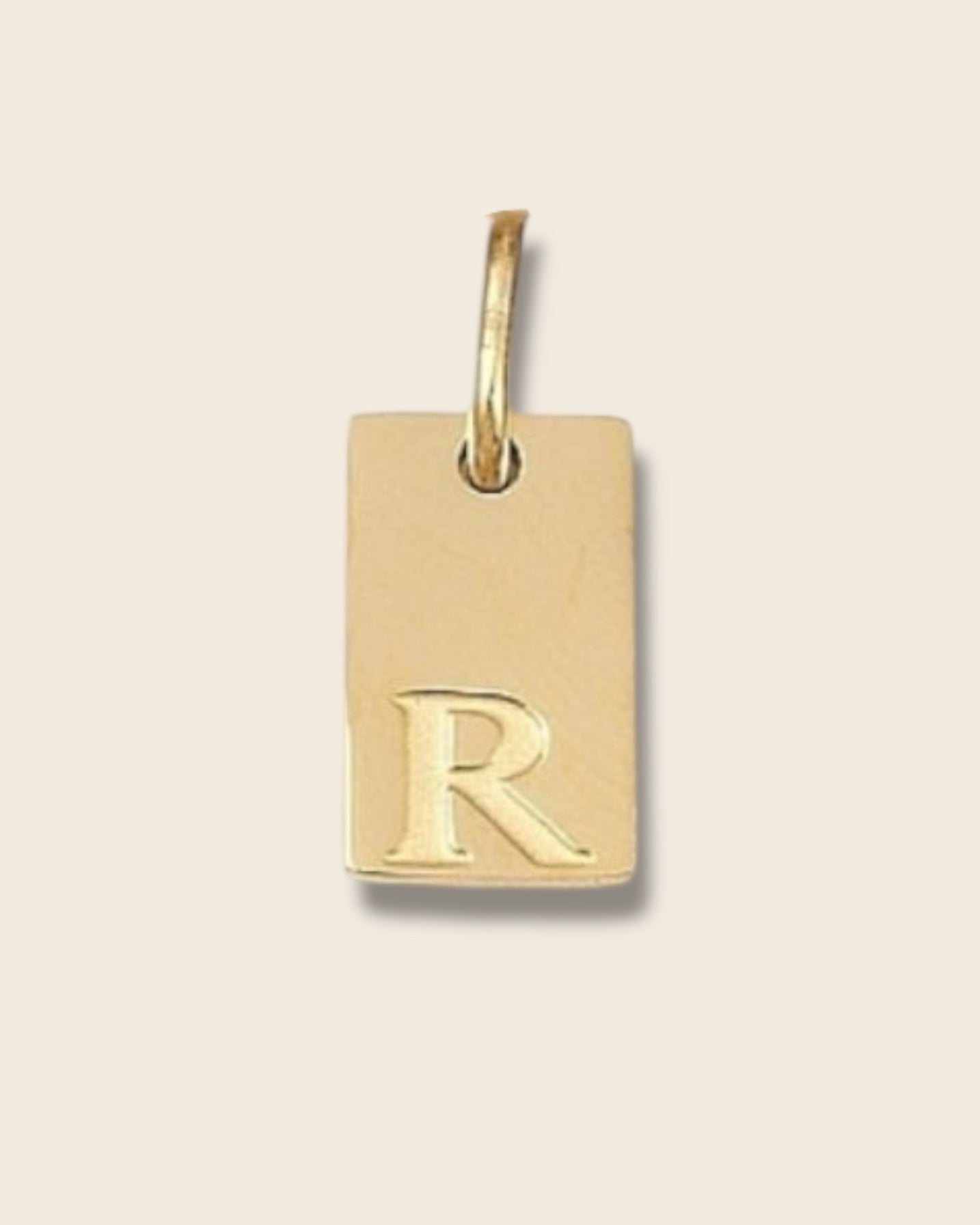 Rectangle letter charm