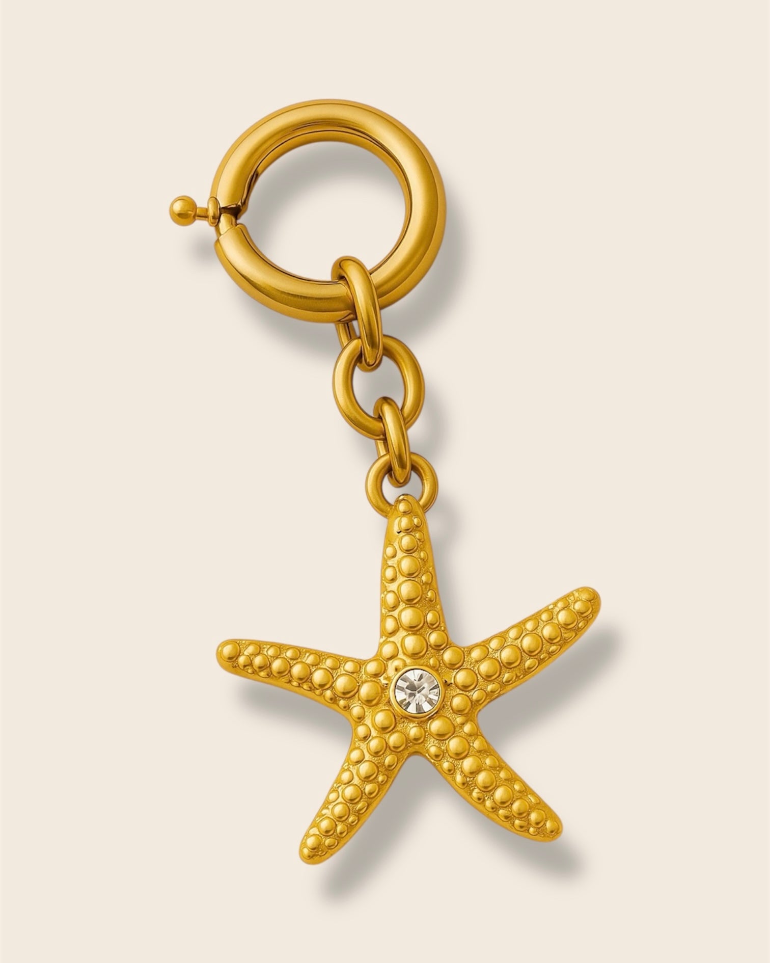 Diamond starfish charm