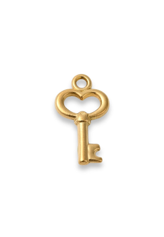 Heart key charm