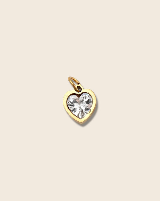 Diamond heart charm
