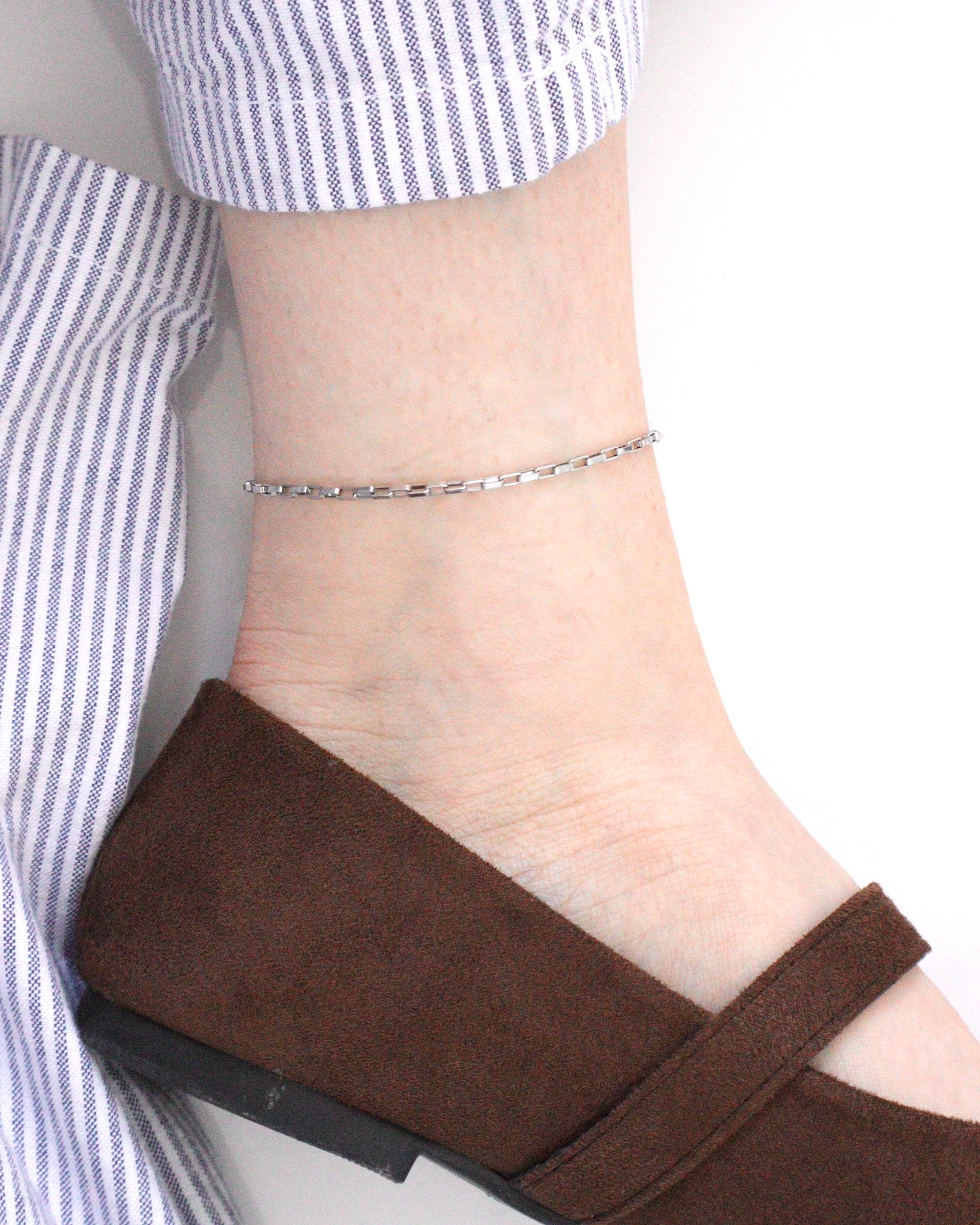 Anklet Rectangle Argent