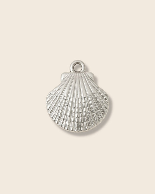 Seashell silver charm