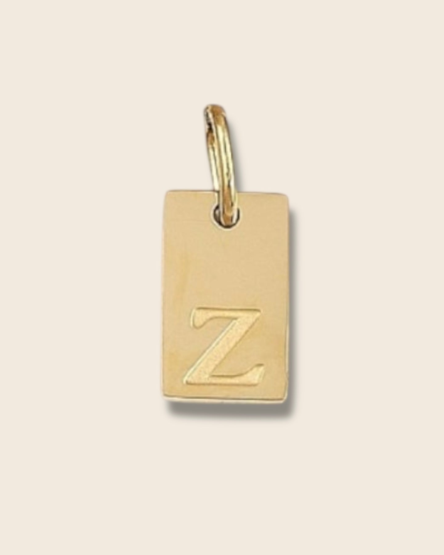 Rectangle letter charm