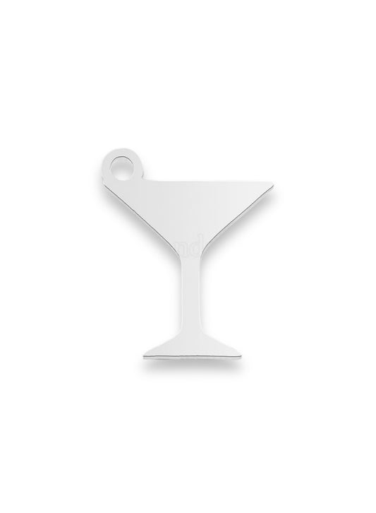 Martini silver charm