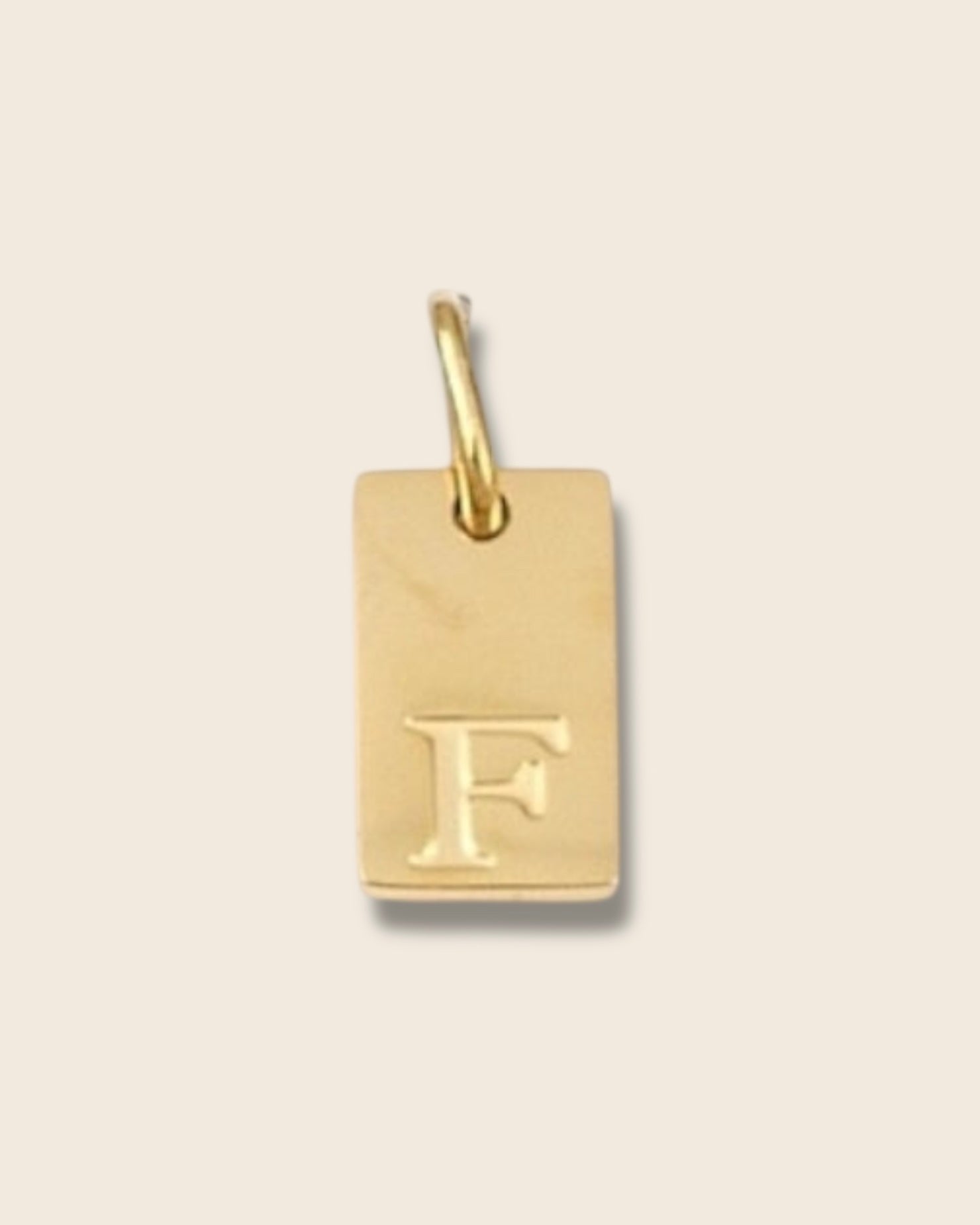Rectangle letter charm