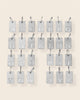 Rectangle letter charm (silver)