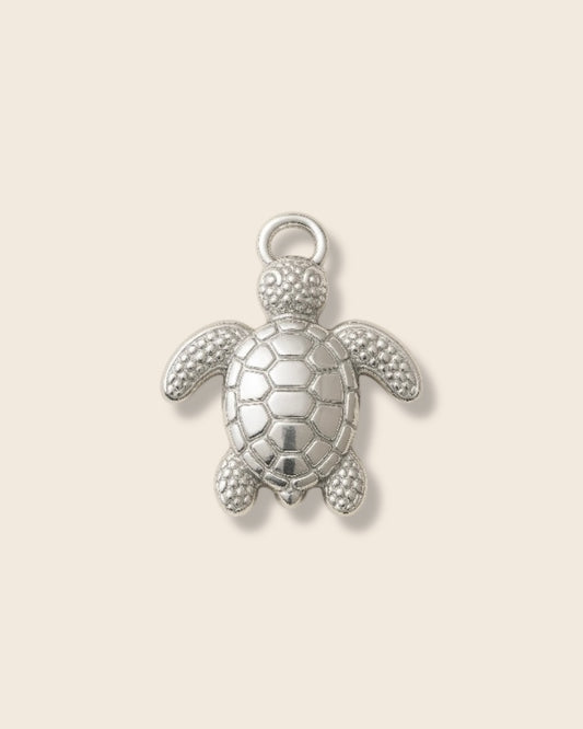 Turtle silver charm