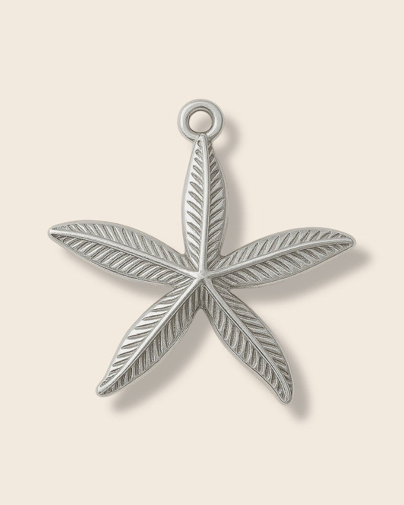 Starfish silver charm (large)