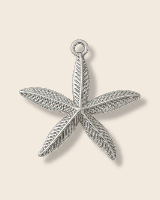 Starfish silver charm (large)