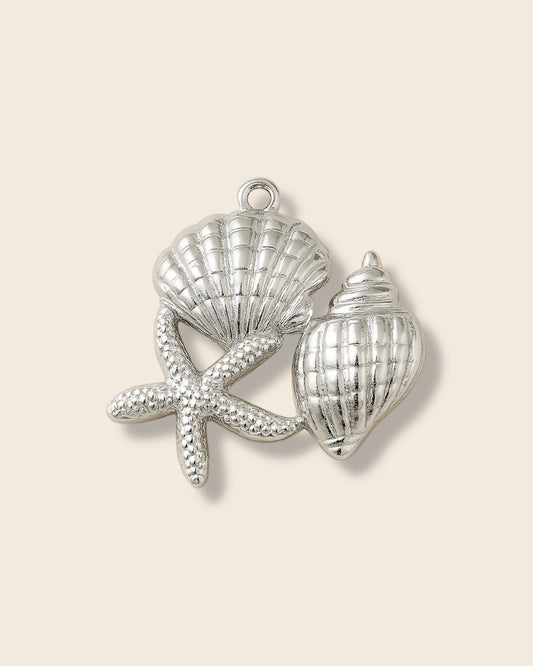 Ocean silver charm