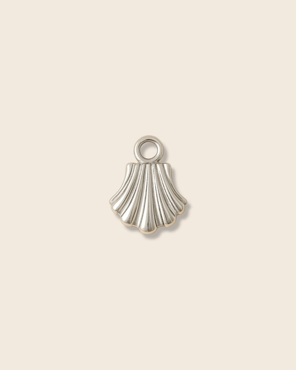 Shell silver charm
