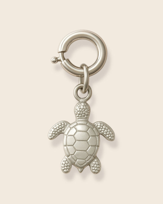 Turtle silver charm