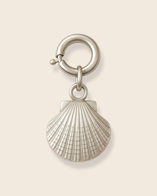 Seashell silver charm