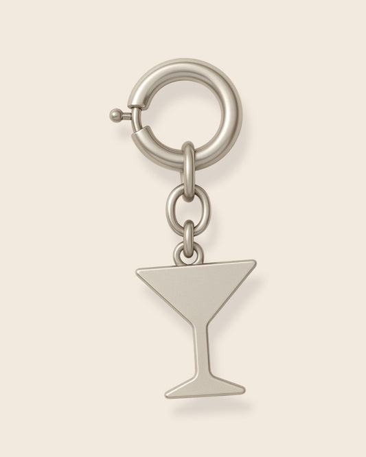 Martini silver charm